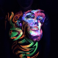 UV body painting from Paint in the Dark class