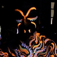 UV body painting from Paint in the Dark class