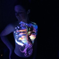 Paint in the dark UV body painting class NYC