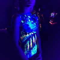 Starry Night over the Rhone UV body painting