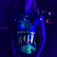 Starry Night over the Rhone UV body painting